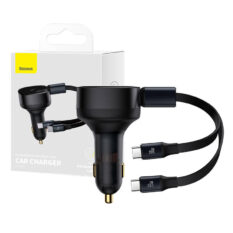 Baseus Enjoyment Bil-lader USB-C Kabel 33W Sort
