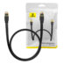 Baseus Flat Nettverkskabel Cat7 UTP Gigabit RJ45 1.5M Sort