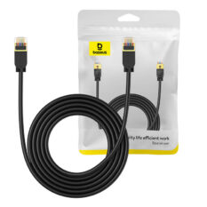 Baseus Cat7 Ethernet RJ45 Nettverkskabel 10GB 3m Sort