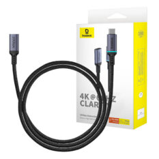 Baseus USB-C kabelforlengelse Hanne til Hunne 1m Sort