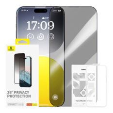 iPhone 15 Plus herdet glass personvernsfilter Baseus Diamond