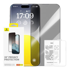 Baseus personvernsfilter herdet glass 9H Diamond for iPhone 15 Pro Max