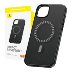 Magnetisk Deksel for iPhone 15 Pro Baseus Fauxther Series Sort