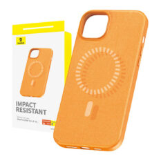 Baseus Magnetisk Deksel iPhone 15 Fauxther Series Oransje