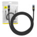 Baseus Ethernet RJ45 Nettverkskabel Cat.7 10Gbps 1,5m Sort