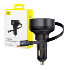 Baseus Enjoyment Pro Bil-lader med lightning-kabel USB-C 55W
