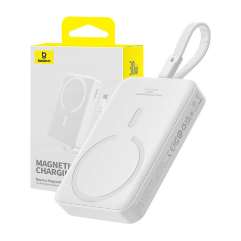 Baseus Magnetic Mini Powerbank 10 000 mAh 30W Magsafe Hvit