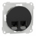 Modularuttak ELKO One 2x8 kat 6 UTP for LSA terminering Sort