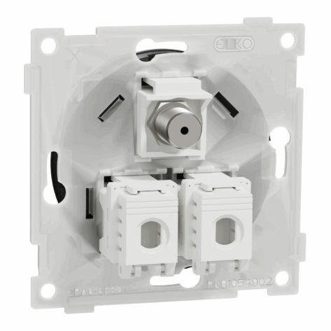 Elko One modularuttak 2x8 kat 6 UTP og 1x FIEC Sort