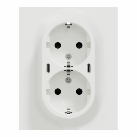 Elko One Dobbelstikk 2x USB-C PD lader RH3