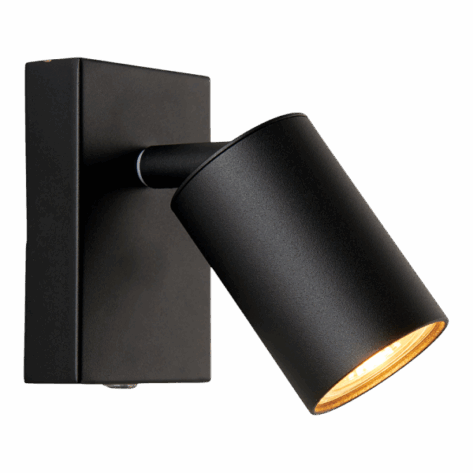 MS Toronto Vegglampe GU10 Sort