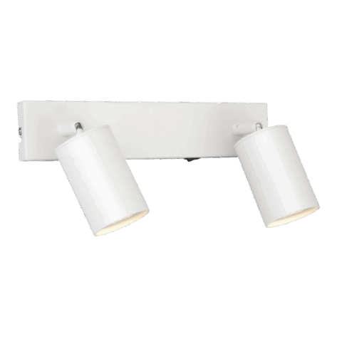 MS Toronto Dobbel Vegglampe Hvit