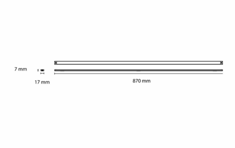 SG Slimline Pro Sort 870mm 2700K 9,5W LED_1