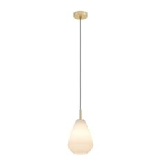 Caprarola Pendel E27 Messing/Frostet Glass