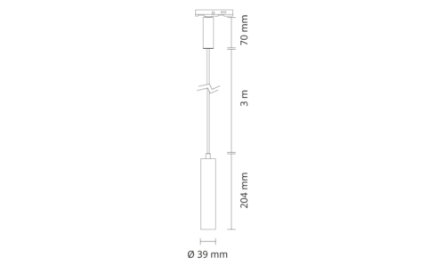 SG Zip Tube Micro Pendel Hvit 7W 2700K-2