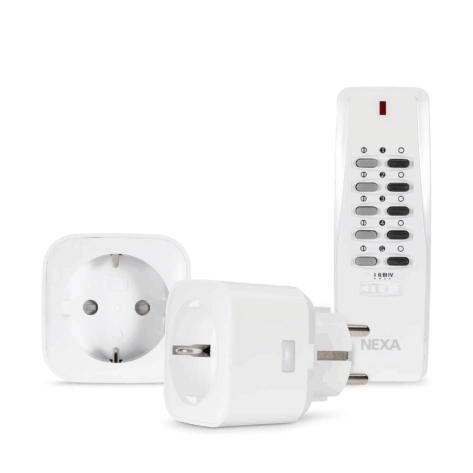 Nexa smartplugg mini bryter mfjernkontroll 2 stk mycr-2