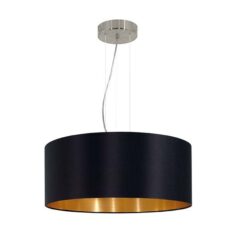 Maserlo Pendel Ø53cm 40w E27 Matt Nikkel Sort Gull