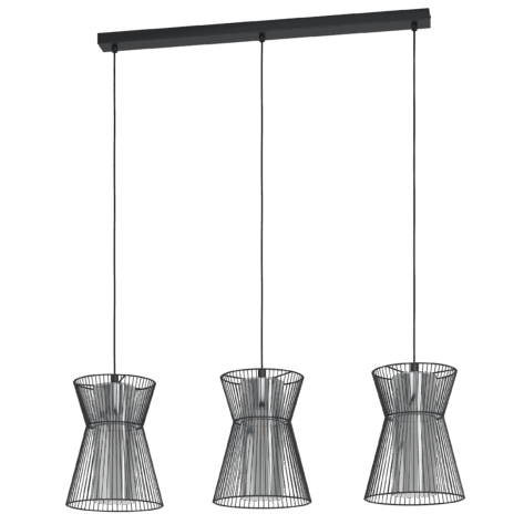 Maseta Pendel 3x40w E27 Sort