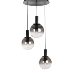 Nevada Taklampe Ø38cm 3x40w E27 Sort Smoke