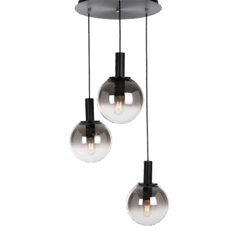 Nevada Taklampe Ø38cm 3x40w E27 Sort Smoke