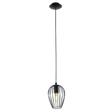 Newtown Pendel Ø16cm E27 Sort