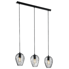 Newtown Taklampe 3x60w E27 Sort