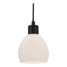 Nina Pendel Ø12cm E14 Opal m/støpsel og krok