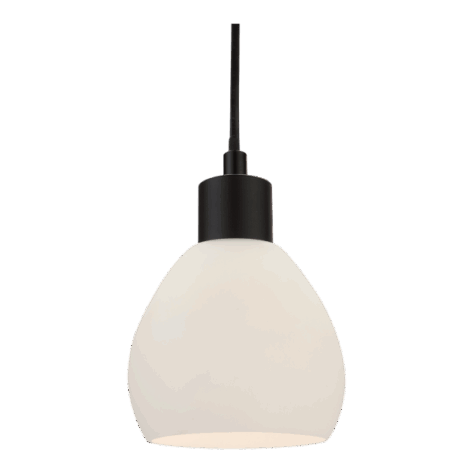 Nina Pendel Ø12cm E14 Opal m/støpsel og krok