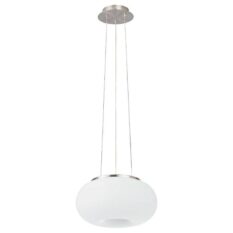 Optica Taklampe Ø28cm 2xE27 Nikkel Opal