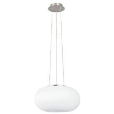 Optica Taklampe Ø45cm 2xE27 Nikkel Opal