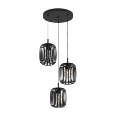 Romazzina Taklampe E27 3-lys Sort