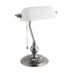 Banker Bordlampe E27 Sort Krom/Hvit
