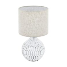 Bellariva Bordlampe E27 Hvit/Lys Brun