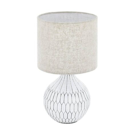 Bellariva Bordlampe E27 Hvit/Lys Brun