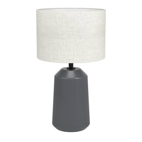 Capalbio Bordlampe E27 Grå Lin Skjerm