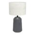 Capalbio Bordlampe E27 Grå Lin Skjerm