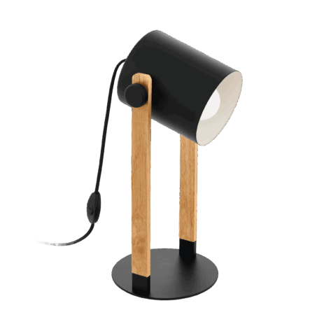 MS Hornwood Bordlampe E27 Sort/Tre