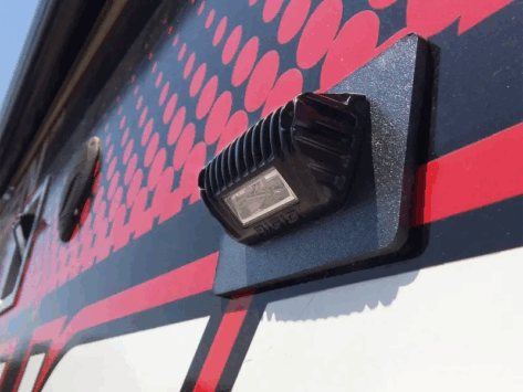 Rigid Vinklet Flombelysning 1100 lumen Sort