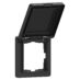 NP Innfelt Enkel Stikkontakt IP44 Jord USB A Sort