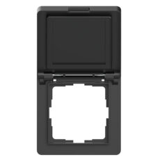 NP Innfelt USB Stikk IP44 Deksel Sort