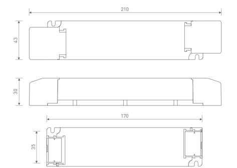 Dimbar 36W DALI Driver Dali-2/Push 24Vdc