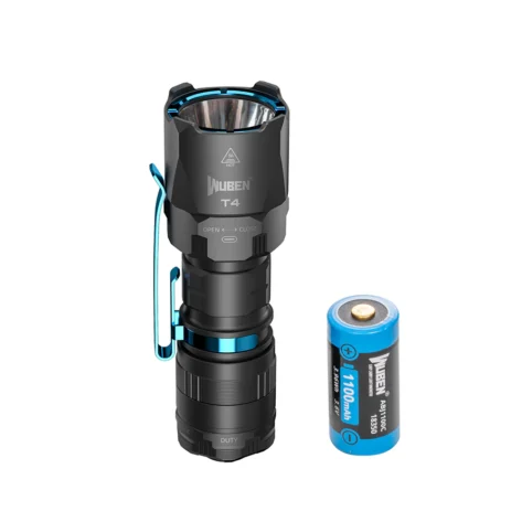 Wuben T4 Taktisk Lommelykt Sort - 850 Lumen_7