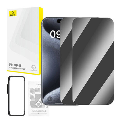 Baseus Superior iPhone 15 Pro Max privatlivsglass 2ST