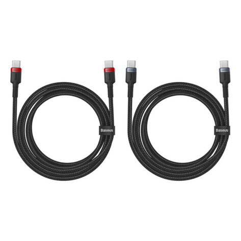 Baseus Cafule USB-C 100W 2m 2st Rød - Sort_4