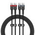Baseus Cafule USB-C 100W PD 2m 2st Rød - Sort