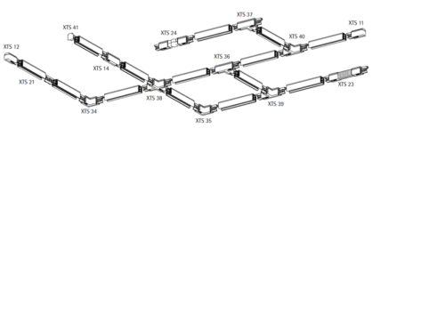 NP Pro 3T Rett Skjøt m/Tilkobling XTS 14-3 Hvit