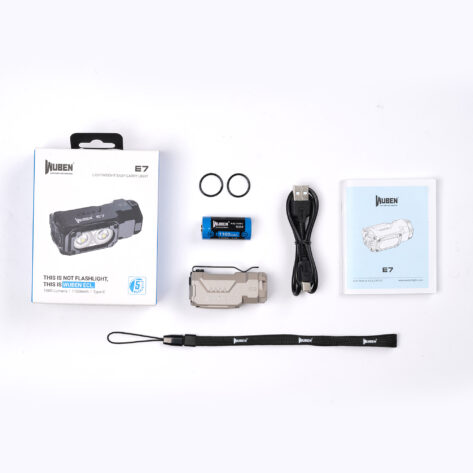 Wuben E7 Best i Test Hodelykt 1800LM 6500K Khaki_4