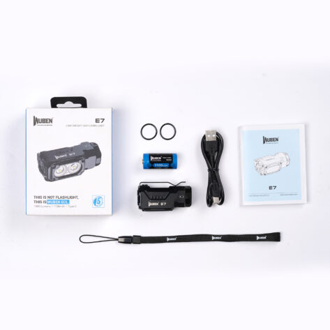 Wuben E7 Best i Test Hodelykt 1800LM 5000K Sort_11