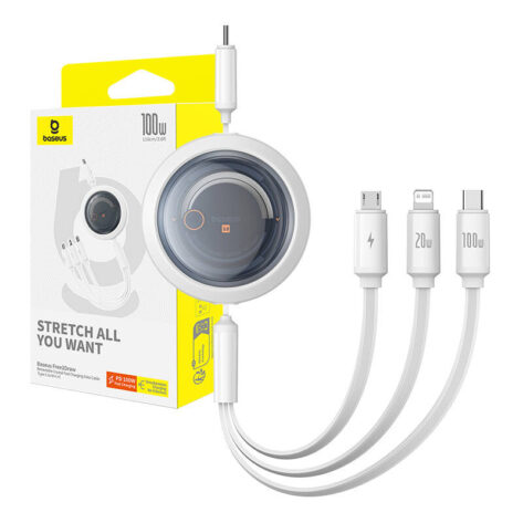 Baseus Free2Draw 3-i-1 Kabel USB-C, Lightning, Micro 100W 1.1m_8