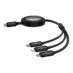 Baseus Free2Draw 3i1 Kabel USB-C, Lightning, Micro 100W 1.1m Sort_1